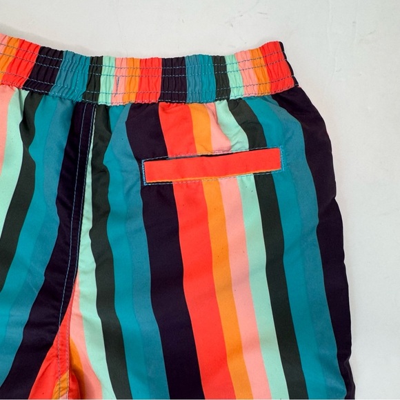 NWT PAUL SMITH Junior “Artist Stripe”Multicolor Striped Swim Shorts Size 6 - Picture 7 of 11